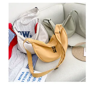 Sac à bandoulière en toile de grande capacité style coréen pour femmes décontractées