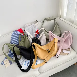 Sac bandoulière décontracté en toile grande capacité pour femme voyage quotidien