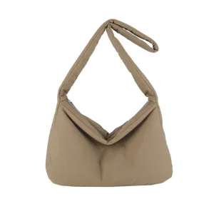Women casual quilted shoulder bag large capacity puffer crossbody tote bag stylish daily purse