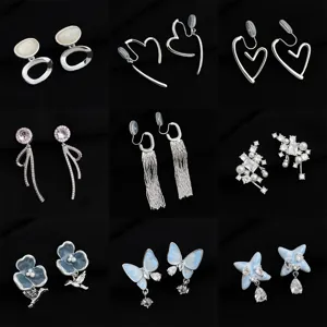 Kupfer Strass Künstliche Perle Ohrclips Für Nicht Durchstochene Ohren Mode Einfaches Herz Vogel Schmetterling Saturn Ohrringe Schmuck Für Damen