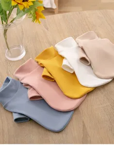 Dog winter thermal base shirt detail, stretch velvet pet clothes for cats and small dogs.
