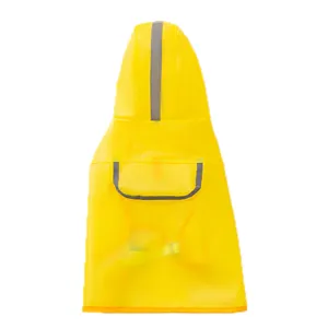 Imperméable pour chien imperméable jaune vêtements pour animaux avec bandes réfléchissantes