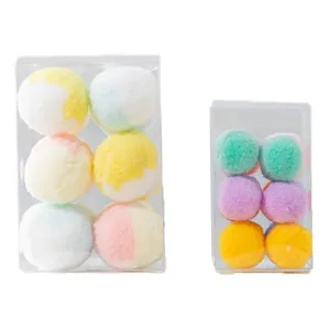 Katze Plüsch Bälle Spielzeug Interaktive Weiche Pom Poms Bunte Flauschige Bälle Für Kätzchen Katze Haustier Langeweileabbau Tägliches Spielen