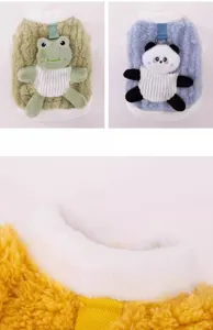 Schattige fleece huisdierkleding voor kleine honden en katten, comfortabele warme wintertrui.