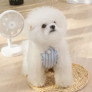Schattige gestreepte kanten bretels jurk voor kleine honden zomer huisdier kleding