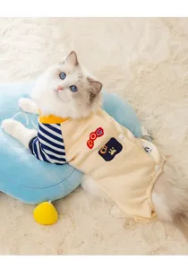Gemütlicher Haustier Katze Hund vierbeiniger Fleece Overall warme Winterkleidung Detail