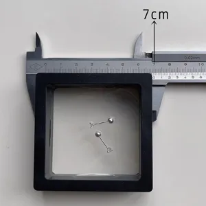 Zwarte PE-folie sieraden display doos vierkante transparante opbergdoos met 7cm grootte.