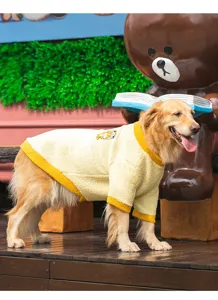 Warmer Fleece Hundepullover für Goldene Retriever, bequeme Winter Haustierbekleidung groß.