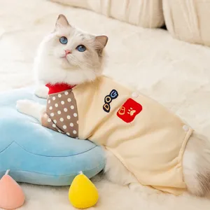 Süßer Cartoon Haustier Vierbeiniger Hoodie Warm Herbst Winter Kleiner Mittlerer Hund Katze Overall Bequeme Hundekleidung