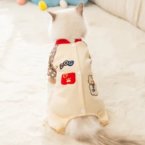 Süßer Katzen Hunde Overall Herbst Winter warmer Haustier Pullover Cartoon Design Neu