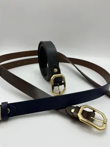 Cintura donna moda in TPU con fibbia geometrica dorata elegante cinturino vita casual