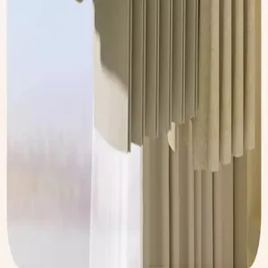 Premium pleated curtain fabric detail shot showcasing elegant vertical folds and smooth texture.