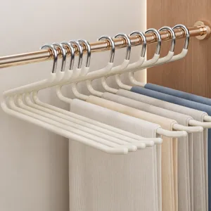 Percha para Pantalones de Acero Inoxidable Multicapa Ahorro de Espacio En Forma de S En Forma de Z Antideslizante Organizador de Armario