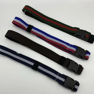 Vrouwen onzichtbare elastische riem stretch taille riem met kunststof gesp voor jeans