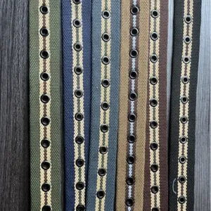 Women canvas belt striped fashion casual waist belt stylish jeans accessory multi color