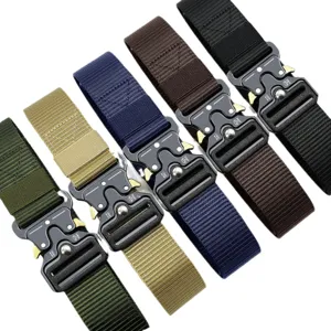 Tactical belt for men and women nylon canvas heavy duty quick release military tactical belt