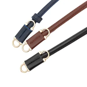 Dames smalle PU lederen riem set met elegante gouden metalen gesp stijlvolle tailleband