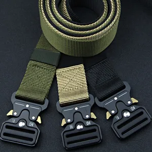 Ceinture Tactique en Nylon avec Boucle Métallique à Dégagement Rapide 3 Couleurs
