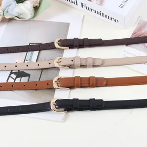 Ensemble de ceintures fines en cuir pour femmes, élégantes et décontractées pour jeans et pantalons.