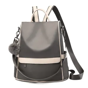Stylish oxford cloth backpack for women, trendy anti-theft casual travel school daypack.