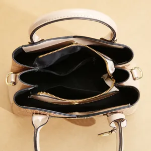 Borsa a mano da donna elegante, borsa a tracolla vintage in pelle PU con scomparti.