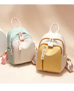 Women color-block oxford backpack stylish large capacity casual daypack daily school bookbag
