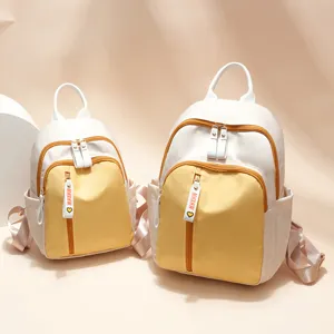 Stylish oxford cloth dual-tone backpack casual school bag for women large capacity