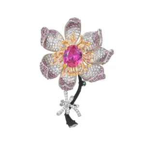 Elegante Zirkonia Libelle Blume Brosche glänzendes Kristall Korsage Damen Mode Schmuck