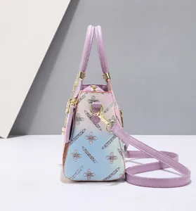 Sac à main imprimé dégradé femme poignée supérieure sac bandoulière en cuir PU mode
