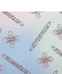 Détail du matériel de sac à main pour femmes avec motif imprimé dégradé.