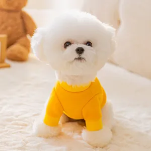 Pet Dog Hoodie Cute Cartoon Animal Warm Fleece Pullover Apparel With Traction Ring For Small Dogs And Cats