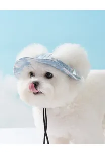 Chapeau de soleil en jean pour animal de compagnie, mignon visière pour chien et chat.