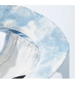 Gros plan chapeau animal, style denim bleu protection solaire chat chien casquette ete.