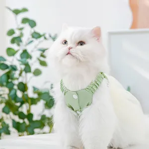 Vestido de verano para mascotas ropa de gato linda falda de tirantes de encaje transpirable