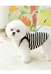 Summer striped breathable pet vest dog clothes for small dogs puppy teddy apparel soft