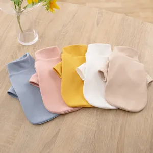Solid color pet sweater for dogs and cats, autumn winter warm knitwear apparel clothing