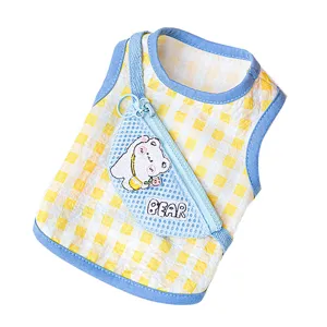 Bellissimo gilet carino per cucciolo di cane con borsa a tracolla vestito estivo
