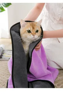 Asciugamano assorbente per cani e gatti, telo microfibra asciugatura rapida per animali.