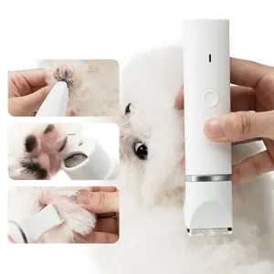 Rechargeable Pet Hair Clipper 4-In-1 Electric Dog Cat Grooming Trimmer With Ceramic Blade Paw Hair Removal Tool