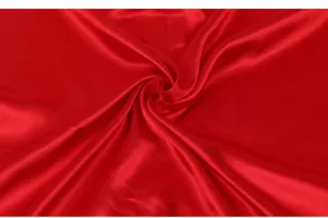 Red satin square scarf elegant solid silk neckerchief classic soft smooth hair accessory hair wrap