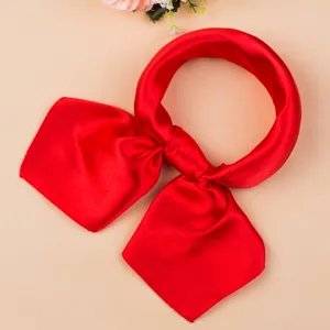 Women Satin Square Scarf Elegant Solid Color Thin Neck Scarf Minimalist Soft Satin Head Scarf Fashion Accessories