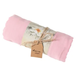 Pink cotton linen scarf solid color long shawl versatile soft fashion autumn winter accessory.