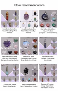Natural stone alloy gemstone crystal raw necklace jewelry accessory sales