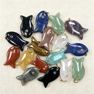 Natuurstenen vis hanger kristal halfedelsteen DIY sieraden maken accessoires