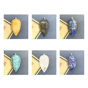 Naturstein Träne Kristall Anhänger facettierter Edelstein Schmuck DIY Zubehör Detailansicht