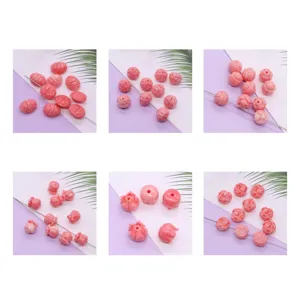 Roze hars snijden losse kralen DIY sieraden accessoires bloem schildpad bedel set