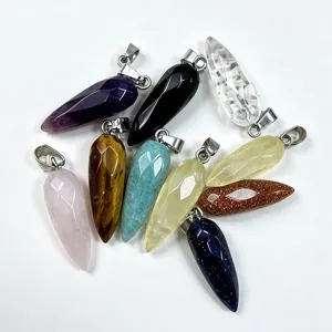 Pendentifs goutte d'eau en cristal facetté en vrac pour accessoires de bijoux DIY.