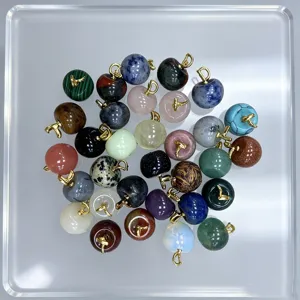 Naturstein Apfel Kristall Achat Anhänger DIY Schmuck Zubehör für handgemachte Geschenke.