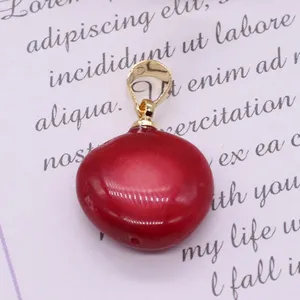 Red synthetic coral irregular pendant DIY jewelry accessory sea bamboo tree stump charm bead