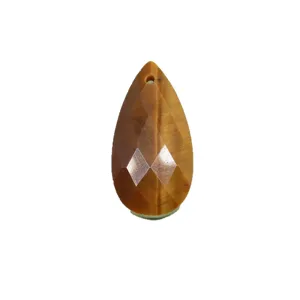 Natuurlijke tijgeroog traan gefacetteerde edelsteen hanger DIY ketting sieraden accessoire